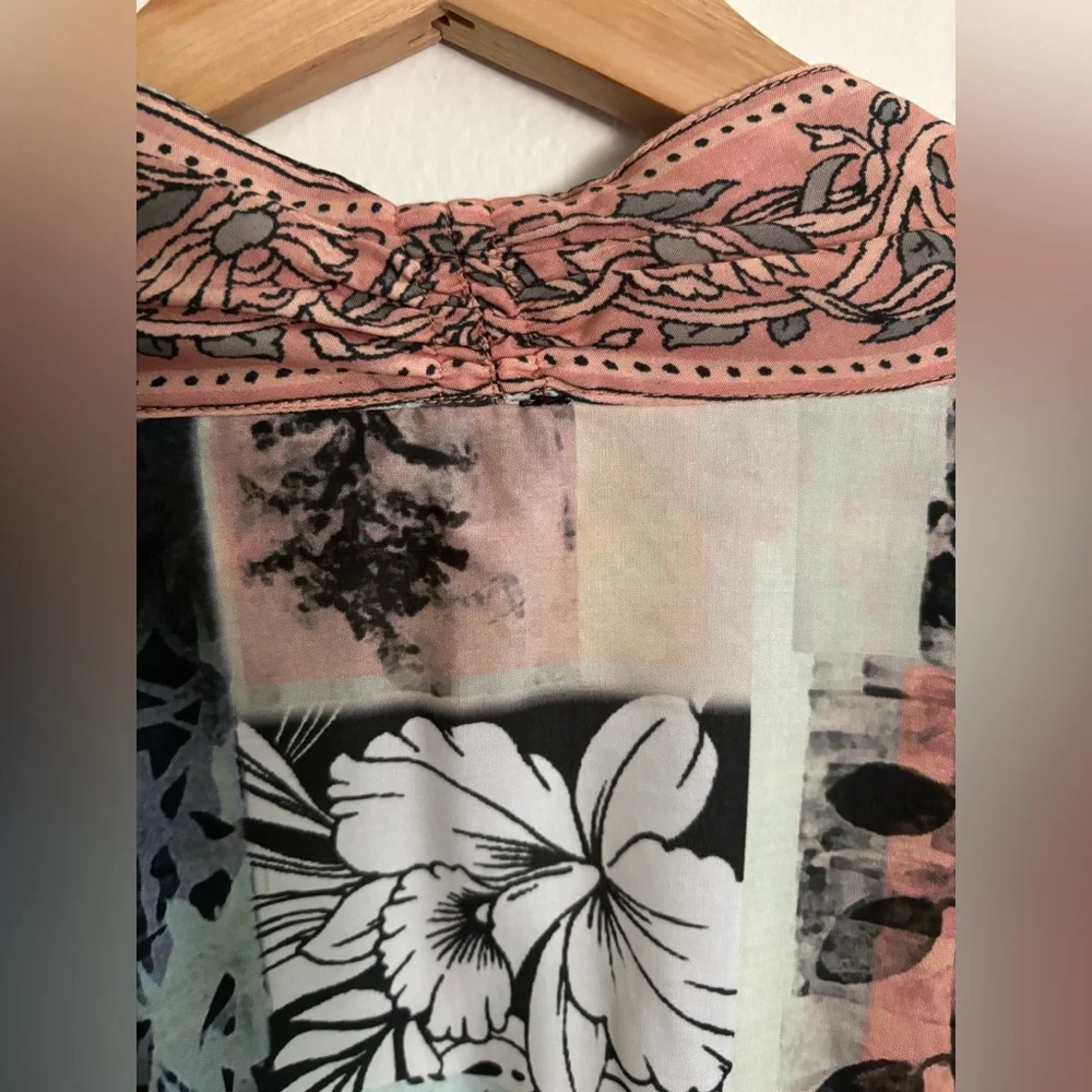 Tolani Boho Floral Open Front Kimono Top Size 2X - Picture 12 of 12